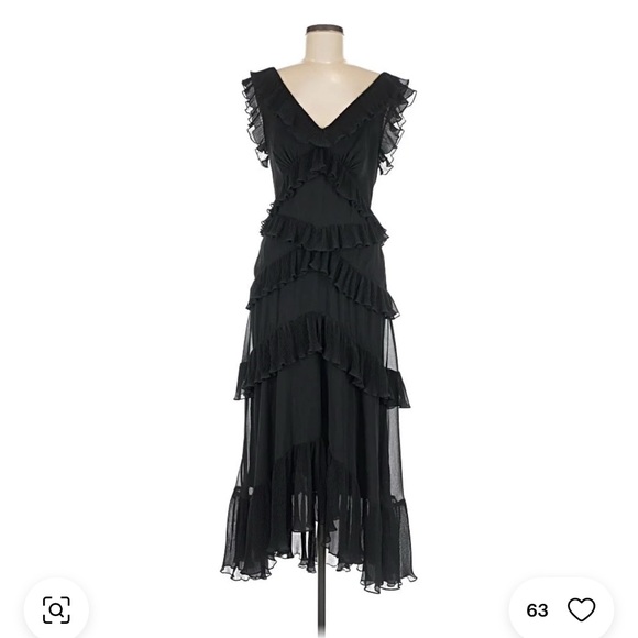 Zimmerman Black Ruffled Dress - Picture 1 of 6